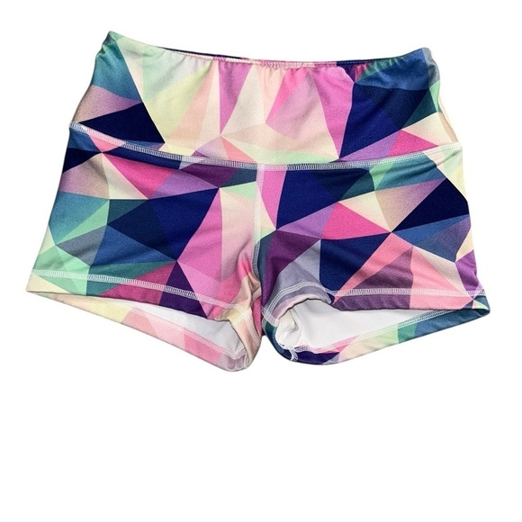 Pants - FLEO Jewel Geo Colorful Shorts Women’s Size Small Workout Active Sporty Running